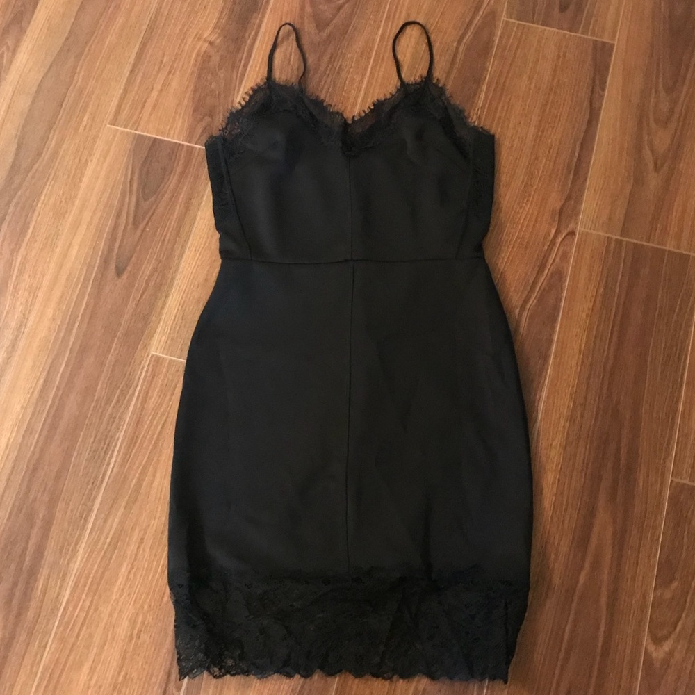 Zara black dress with lace detail